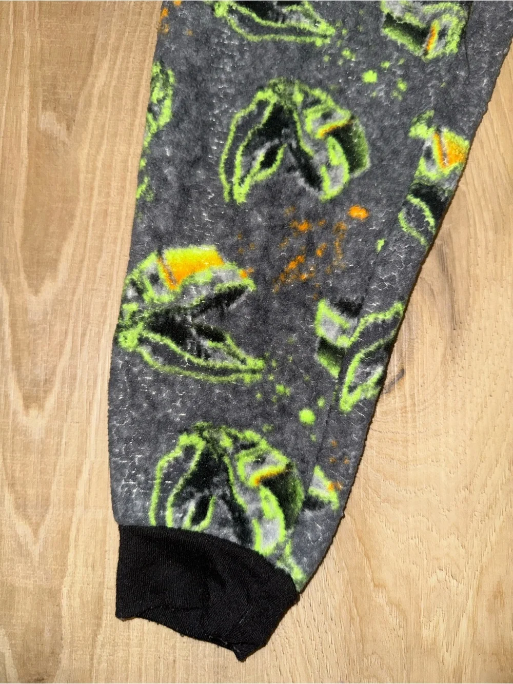 Kids Gray Fleece Jogger Pants with Dinosaurs